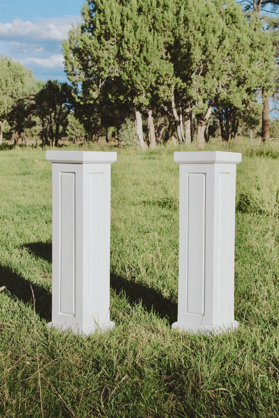 White Wooden Stands